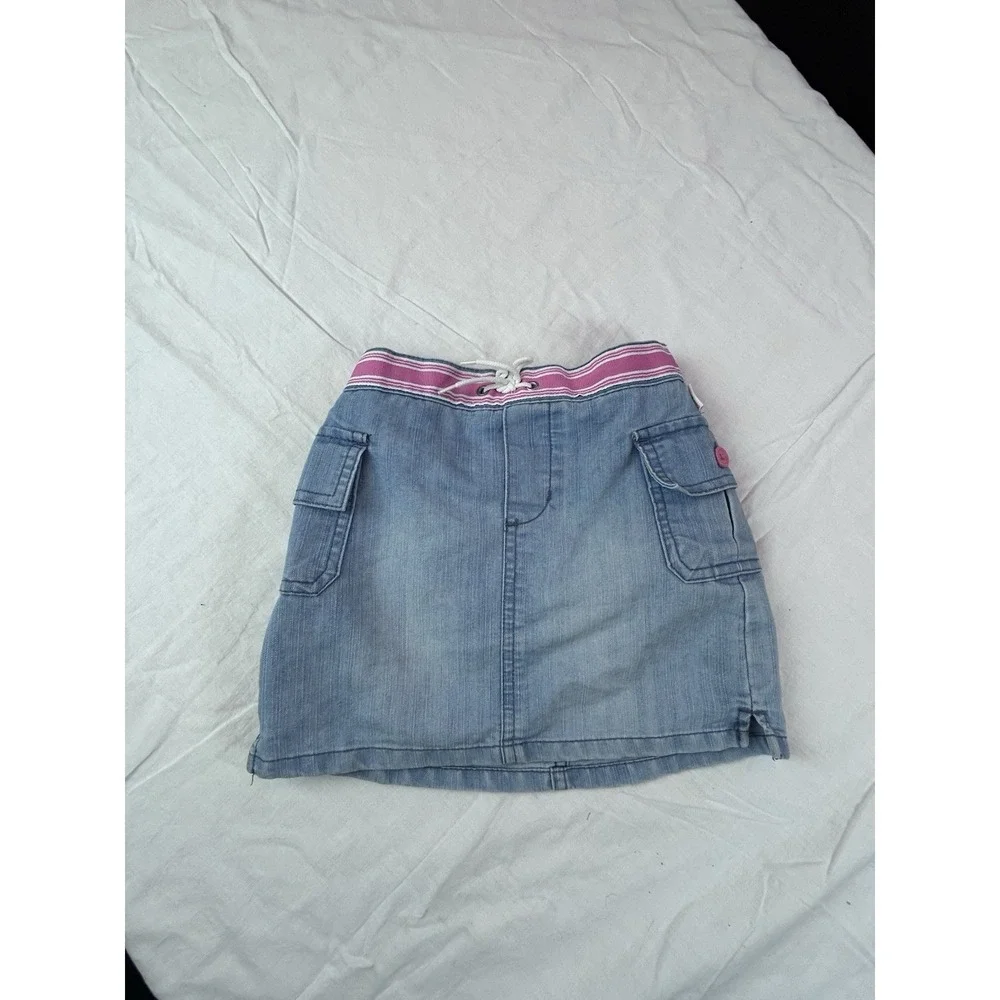 Old Navy Toddler Jean Skort with Pink Ribbon Belt, SIZE 4T